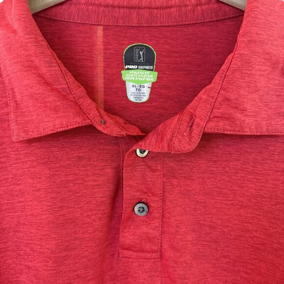PGA Tour Other - PGA Tour pro Series Athletic Fit Performance Golf Polo Red Size XXL